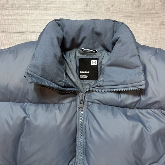 Under Armour ColdGear Infrared Men's 700 Down Puffer Jacket Grey Size Large - Picture 5 of 8